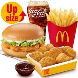 [อร่อยซ่ากับโค้ก] เบอร์เกอร์ไก่เปปเปอร์แมคนักเก็ต (อัพไซส์)