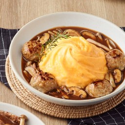 ข้าวไข่ข้นฮายาชิหมูก้อน