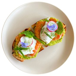 Salmon Smashed Avocado Sourdough