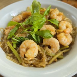 เนื้อกุ้งอบวุ้นเส้น