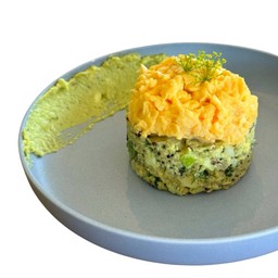 Avocado Quinoa with Scrambled Eggs
