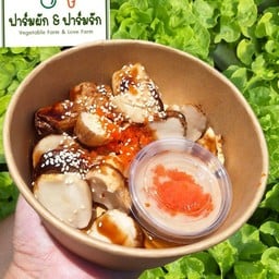 เห็ดออรินจิย่างซอสเทอริยากิ +ไข่กุ้ง