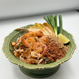 ผัดไทยโบราณกุ้งสด