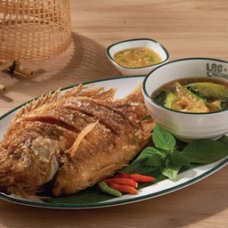 ปลาทับทิมทอดมั่ว.