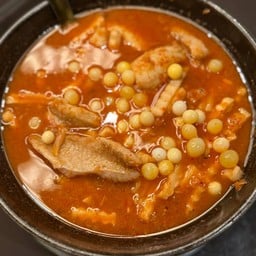 แกงเหลือง ปลาเก๋า+ไข่ริวกิว ยอดมะพร้าว