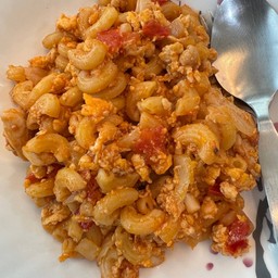 มักกะโรนีไก่ + หมู