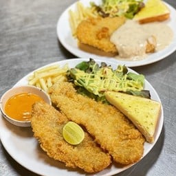 สเต็กปลาทอด+ปลาทอด