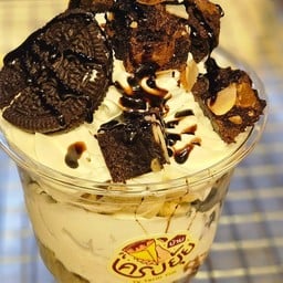 เครปเย็นถ้วยบราวนี่+โอริโอ้