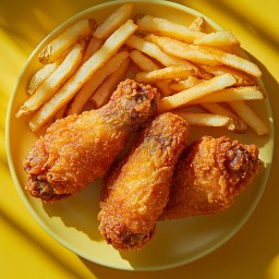 ไก่ทอดบรูไน+เฟรนซ์ฟราย(แบบหยัก)