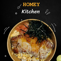 ข้าวคัตสึด้งหมูทอดราดไข่