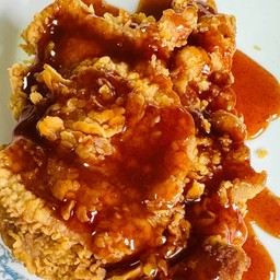 สะโพกไก่ทอด_ราดซอสเกาหลี