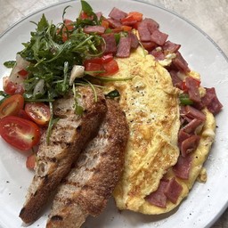 Omelette Grilled Ham Cheese