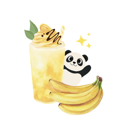 กล้วยหอม ปั่นนมสด ราดซอสช็อกโกแลต