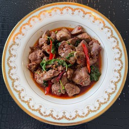 กระเพาตับหมูเป็นกับข้าว