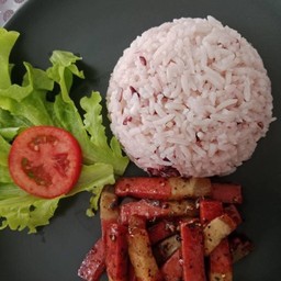 สามชั้นพริกไทยดำเจ - ราดข้าว