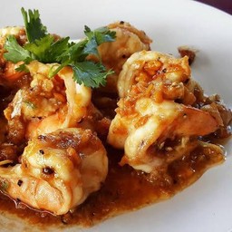 กุ้งทอดกระเทียมพริกไทย (กับข้าว)