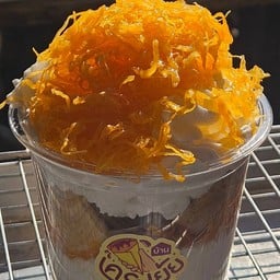 เครปเย็นถ้วยกล้วย+ฝอยทอง