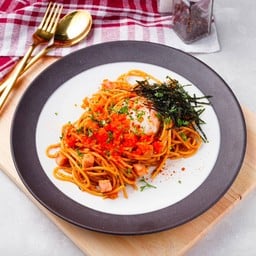 สปาเก็ตตี้สาหร่ายไข่กุ้ง