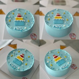 เค้กมินิมอลฟ้ารูปเค้กครึ่งปอนด์