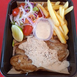 สเต็กปลาดอลลี่ซอสไวน์ขาว