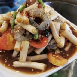 ตำไหลบัวกุ้งสด