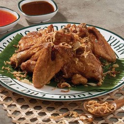 ไก่บ้านทอดน้ำปลา.