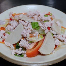 ยำเส้นแก้วหมูสับหมูยอ