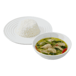 ข้าวแกงเขียวหวานไก่