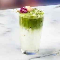 Iced Lychee Matcha Latte