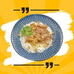 ข้าวหมูทอดกระเทียมพริกไทย