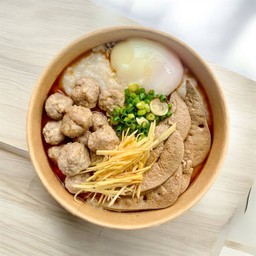 โจ๊ก (พิเศษหมู+ตับ+ไข่)..(ใส่ถ้วยมีช้อนพร้อมทานค่ะ)