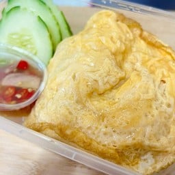 ข้าวไข่โป๊ะ พริกน้ำปลามะนาวสด (ไข่ 2 ใบ)