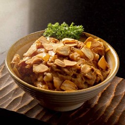 ข้าวหน้าหมูโชยุกระเทียม