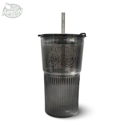 แก้วใสคริสตัล สีดำ