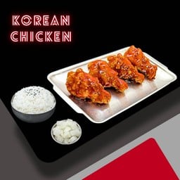 Set.ปีกไก่ทอด4ชิ้น+ข้าวญี่ปุ่น