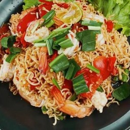 ตำมาม่ากุ้งสด/กุ้งสุก