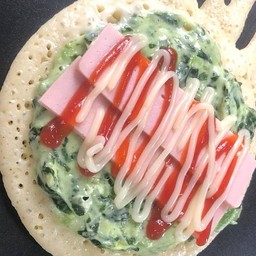 ผักโขมอบชีส+แฮม