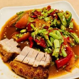 ตำถั่วหมูกรอบ