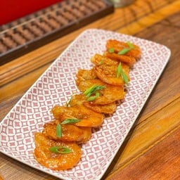 กุ้งคั่วซอสภูเก็ต  Fried Shrimp in phuket sauce Glaze