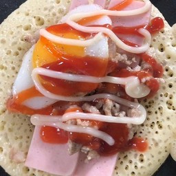 แฮม+หมูสับ+ไข่ดาว