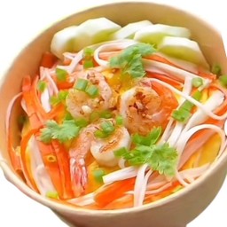 ข้าวไข่ข้นกุ้งและปูอัดฝอย