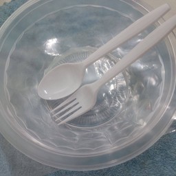 ถ้วย+ช้อนส้อม 1ชุด