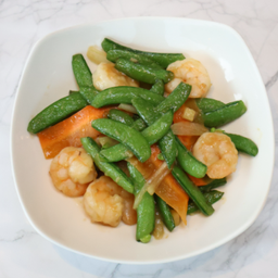 ถั่วลันเตาผัดกุ้ง 虾仁炒豌豆
