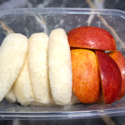 สาลี่+แอปเปิ้ลหั่นพร้อมทาน