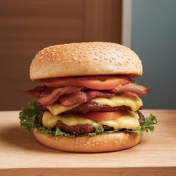 Jam bacon double cheese burger (หมู)