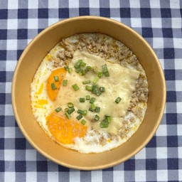 ไข่กระทะหมูสับชีสปะ