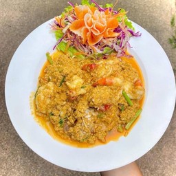 กุ้งผัดผงกะหรี่