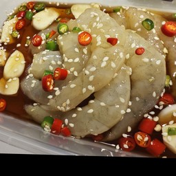 กุ้งดองน้ำปลากวน พร้อมน้ำจิ้มซีฟู้ด