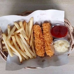 เฟรนส์ฟรายส์+ผักโขมชีส 2 ชิ้น