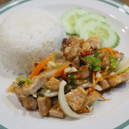 DL ข้าวยำสเต็กหมู *กลับบ้าน